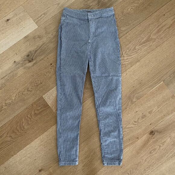 Free People Stripe Skinny Pantsin Black & White